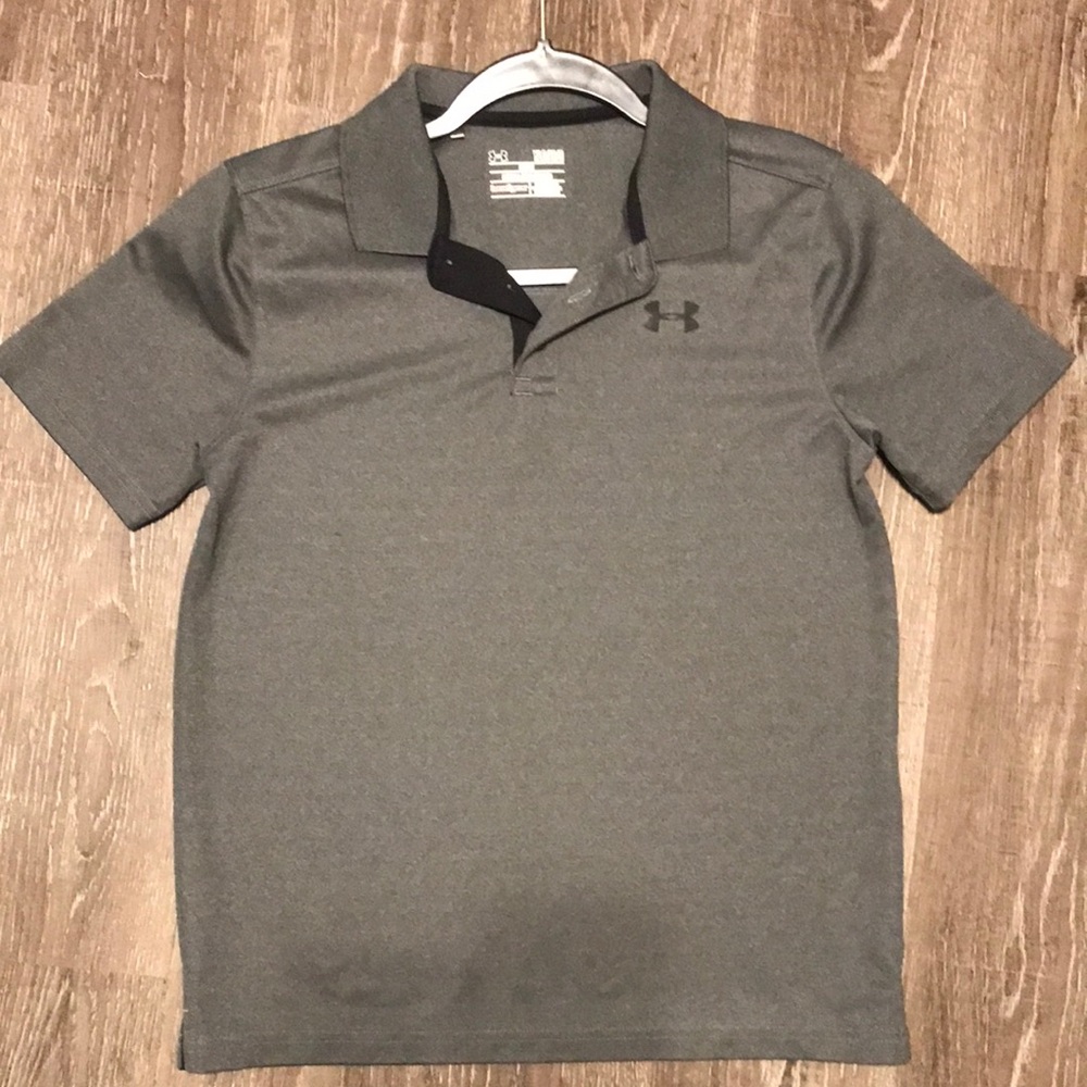 Under Armour Boys Gray Polo Shirt